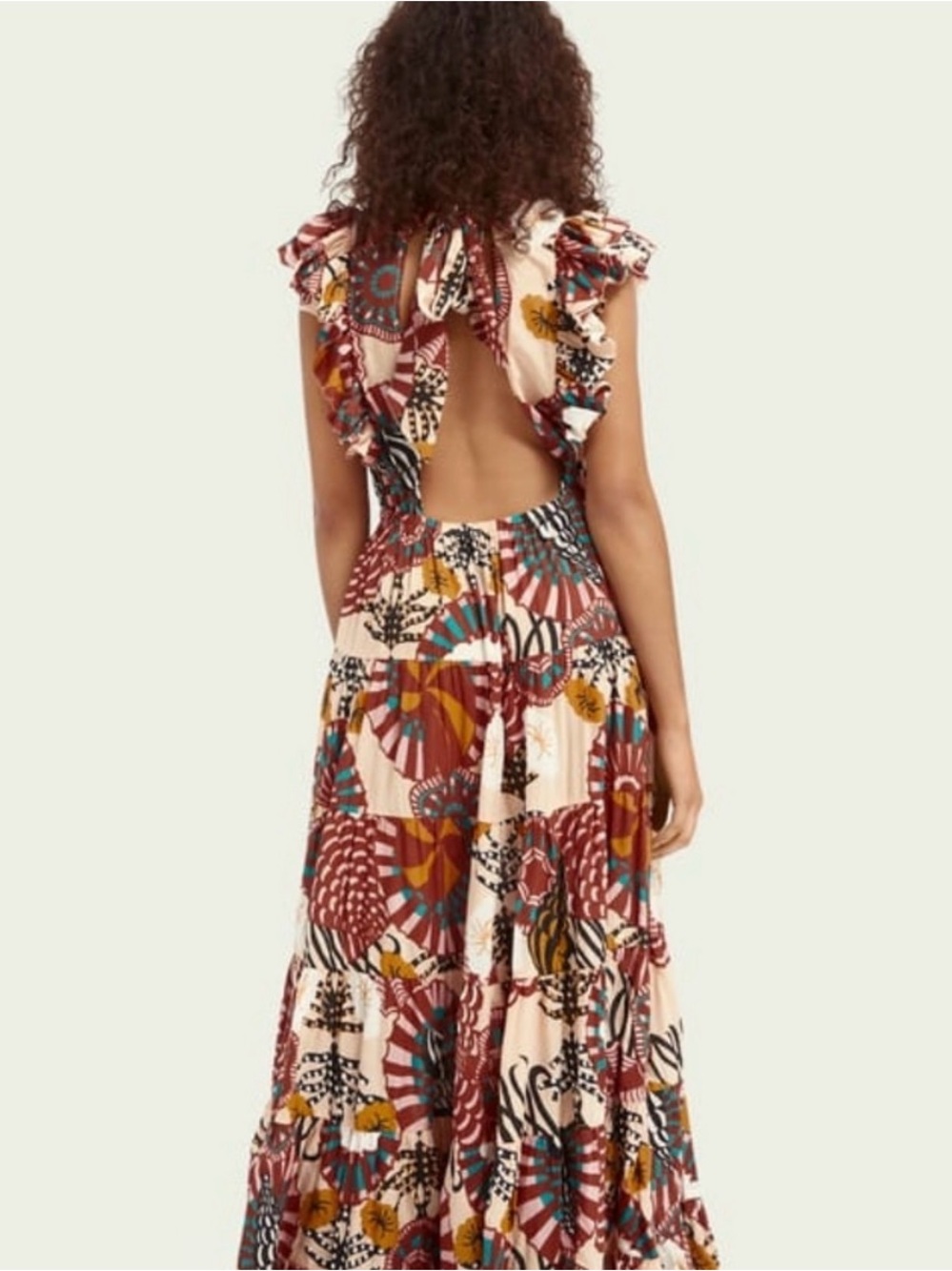 Scotch & Soda backless printed Maxi Dress
